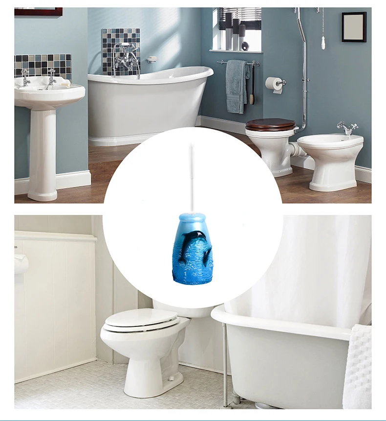 Щетка для унитаза в стиле дельфина полимерная основа принадлежности ванной