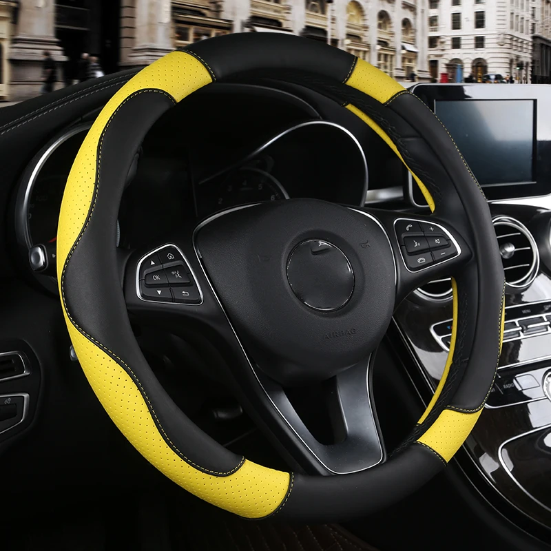 WLMWL кожаный чехол рулевого колеса автомобиля для Chrysler все модели 300c 300 Grand Voyager