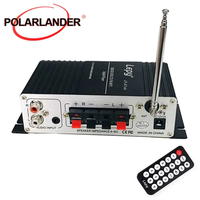 DC12V 16V USB мощность 20 Вт Цифровой 2 0 канальный автомобильный аудио динамик стерео соединение