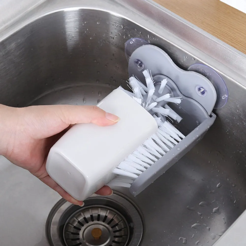 

Glass Cup Cleaning Brushes Suction Wall Lazy Cup Brush Glass Cleaning Brush For Water Cup Sink Wine Cup Bottle Brush
