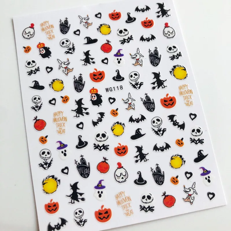 

Мультяшный Хэллоуин 3D наклейка для ногтей Наклейка для ногтей украшение для ногтей инструмент для ногтей украшение для ногтей YL004