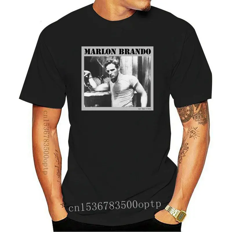 

Футболка Marlon Brando в стиле ретро, женские футболки всех размеров, бесплатная доставка, Забавные топы, футболка