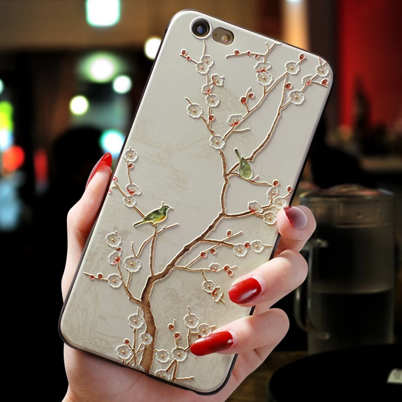 2lvniao Рельефный милый цветок ТПУ 3D Emboss силиконовый чехол для iPhone X XR 6 6S 7 8 Plus 5 5S SE 9 чехлы для iPhone XS Max Coque Cover Shell - Цвет: 2lvniao