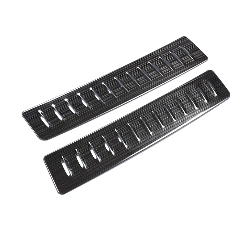 

For Range Rover Velar 2017 Car Accessories 304 Stainless Black Brushed Rear Door Bumper Protector Plate Threshold Cover Trim