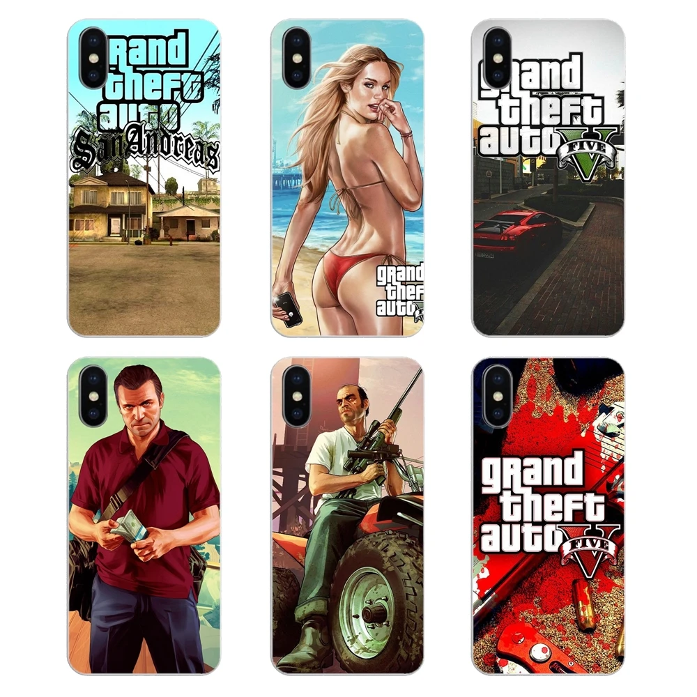 Силиконовый чехол для Huawei Honor 8 8C 8X 9 10 7A 7C Mate 20 Lite Pro P Smart Plus GTA San обладающий Grand Theft Auto