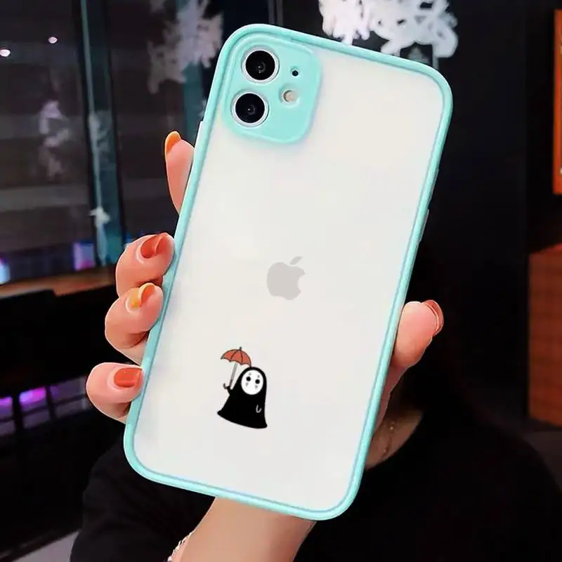 

faceless man japanese Cartoon Phone Cases matte transparent For iphone 7 8 11 12 plus mini x xs xr pro max luxury brand cover