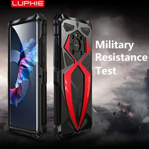 360 full protective metal for huawei mate 40 pro case plus cover silicone liner military shockproof funda coque alloy bumper free global shipping