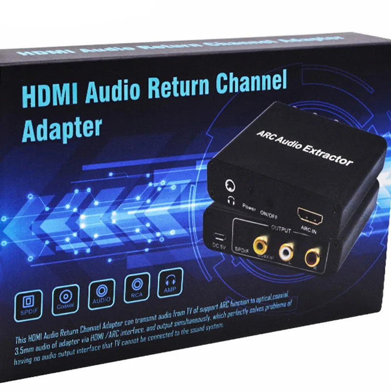 

HDMI ARC Adapter ARC Audio Extractor with Digital Coaxial 3.5mm Stereo Audio Converter New Arrival