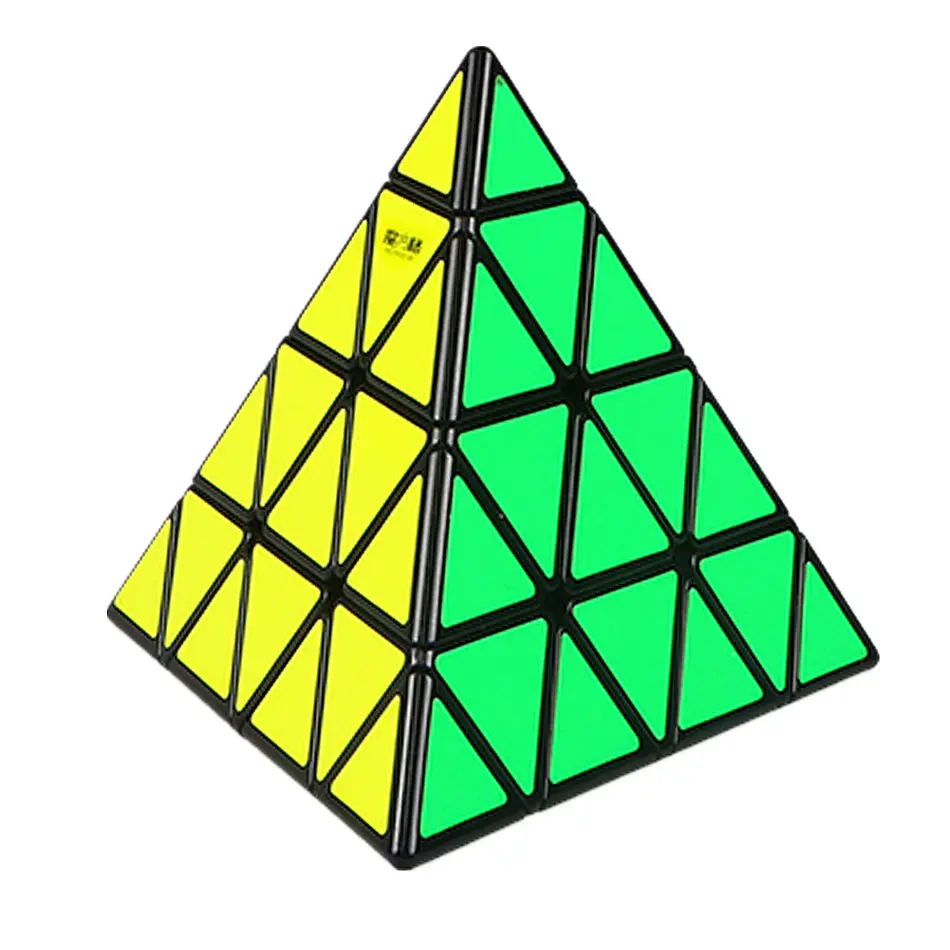

Qiyi Mofangge 4x4x4 Cube Black/Stickerless Magic Cube Pyramid Cube 4x4 Puzzle Pyramid Cube Special Toys For Children