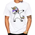Мужская Летняя модная футболка с принтом, футболка для мопса, новинка, мужские Забавные футболки, топы для дарбинга с единорогомкошкойзебройпандой, футболка в стиле хип-хоп