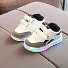 Детская обувь для малышей, светодиодные светящиеся кроссовки, детская обувь для бега, модная светящаяся спортивная обувь на липучке для девочек и мальчиков XZ19106