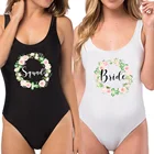 Купальник для невесты и отряда, 14 цветов, купальные костюмы для бассейна, свадьбы, празднования, персонализированные купальники подружки невесты