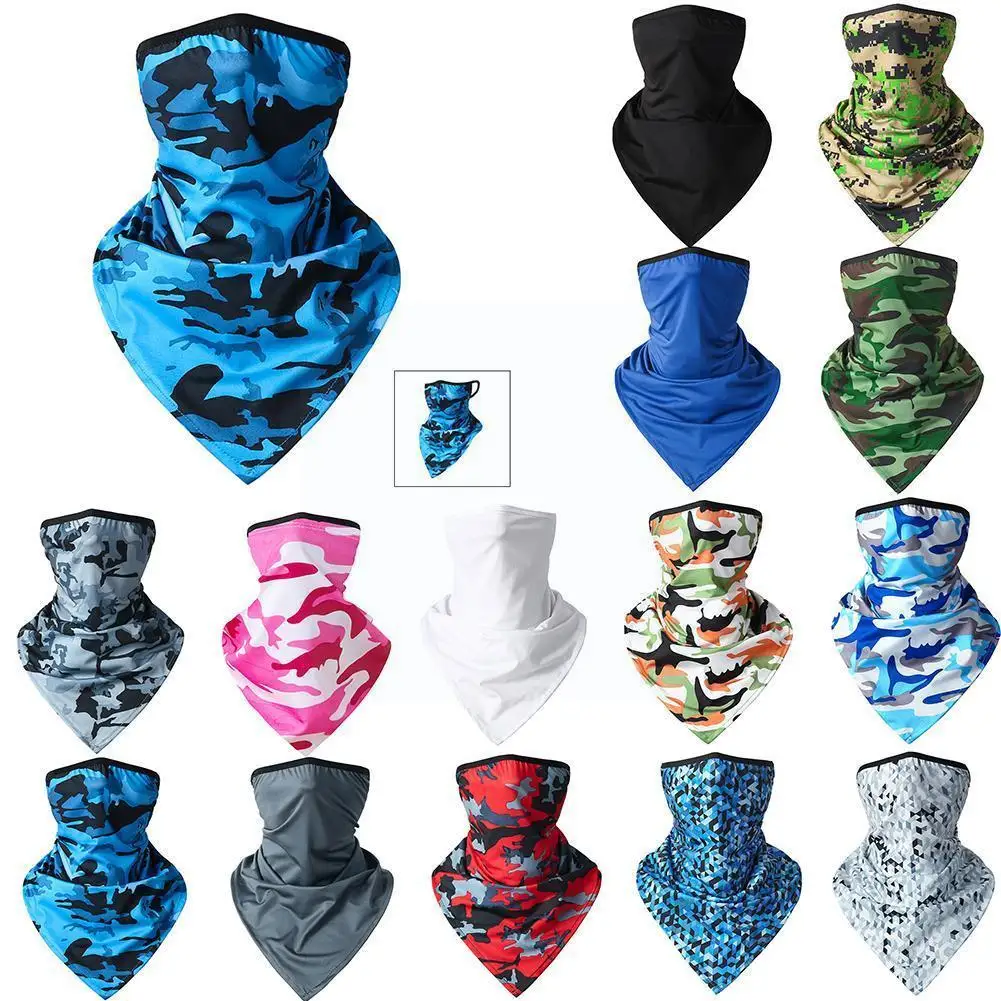 

Ice Silk Sunscreen Hanging Ear Scarf Outdoor Riding L7r5 Collar Sunscreen Face Breathable Headband W0b1