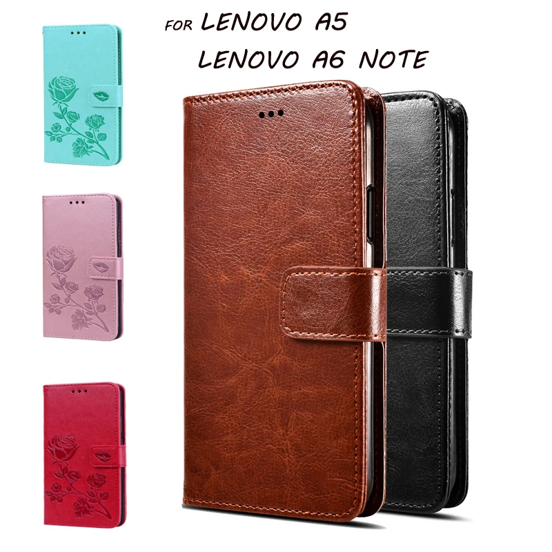 Чехол-подставка для Lenovo A5, откидной Чехол для Lenovo A6 Note A6Note Capas, защитный чехол-бумажник из искусственной кожи, чехол для телефона