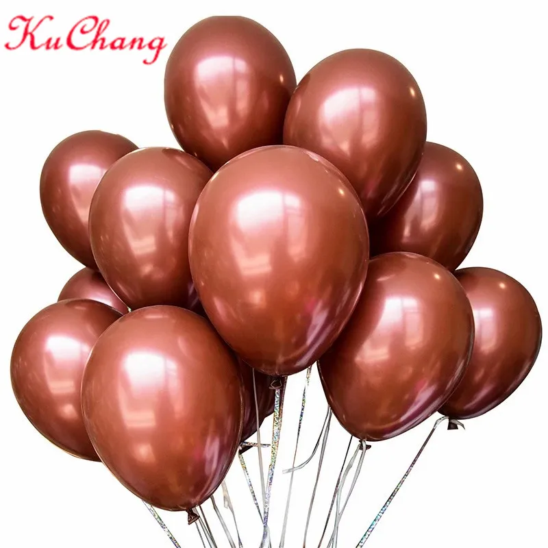 

20pcs 10inch brown latex balloon inflatable helium air globos wedding valentines romantic bedroom decoration birthday party kid