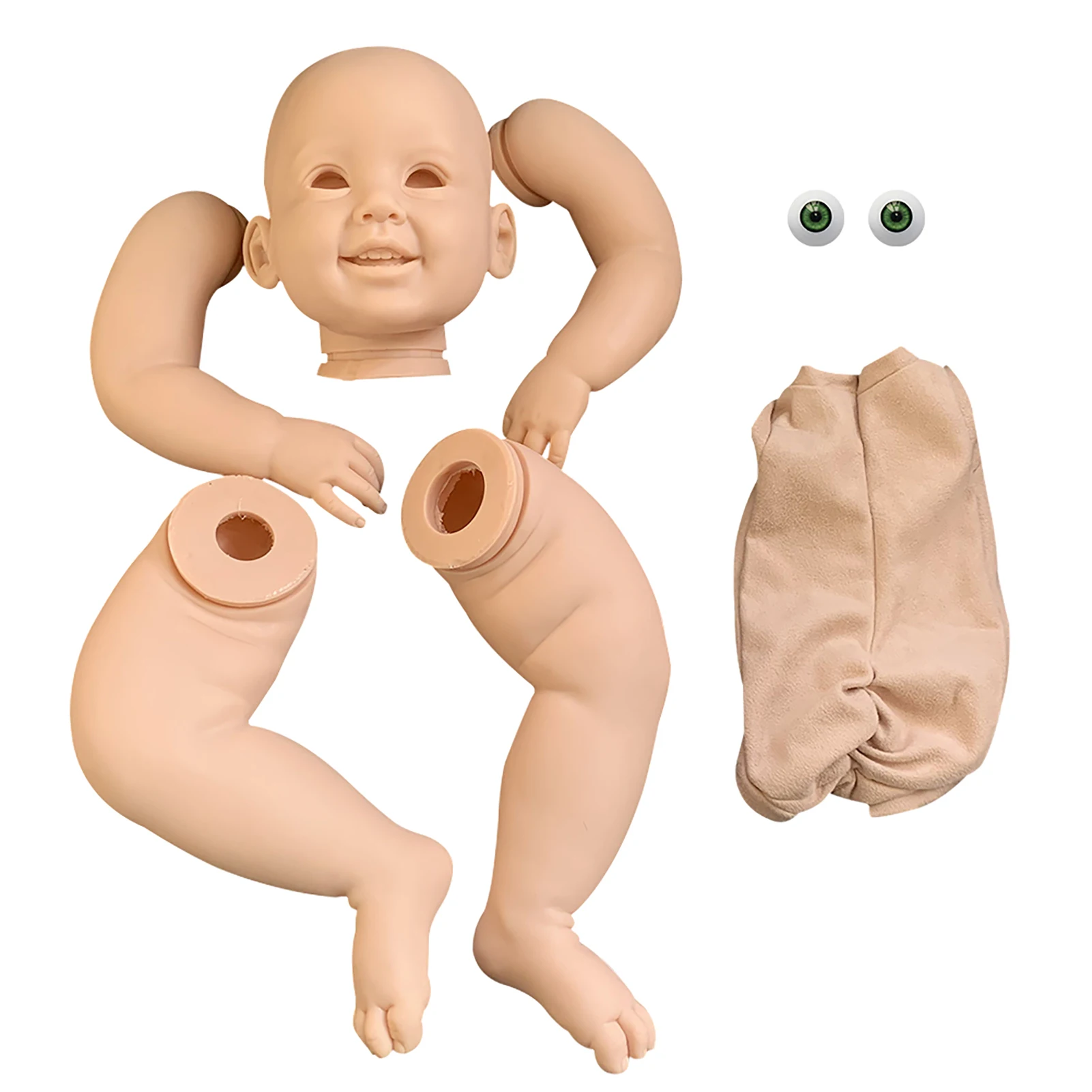 

Виниловая Спящая забавная Неокрашенная форма для новорожденных, 28 дюймов с глазами, сделай сам, Кукла Реборн, комплект с полными конечностя...