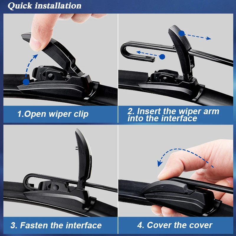 Автомобильный Стайлинг 24 дюйма 22 U-образный Бескаркасный резиновый кронштейн