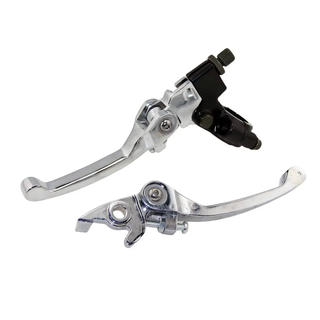 

7/8 inch 22mm Folding Clutch Brake Lever Set for Xmotos BSE KAYO 70cc 110cc 125cc 150cc SSR Dirt Bike (Silver)