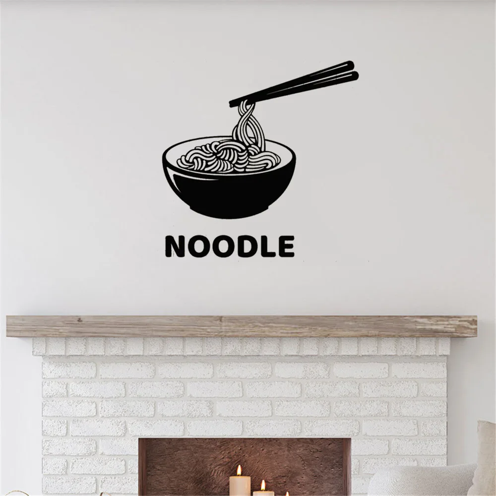 

Noodle Wall Decal Oriental Food Wall Stickers For Japanese Restaurant Cafe Kitchen Interior Decor Vinyl Art Mural DW12823