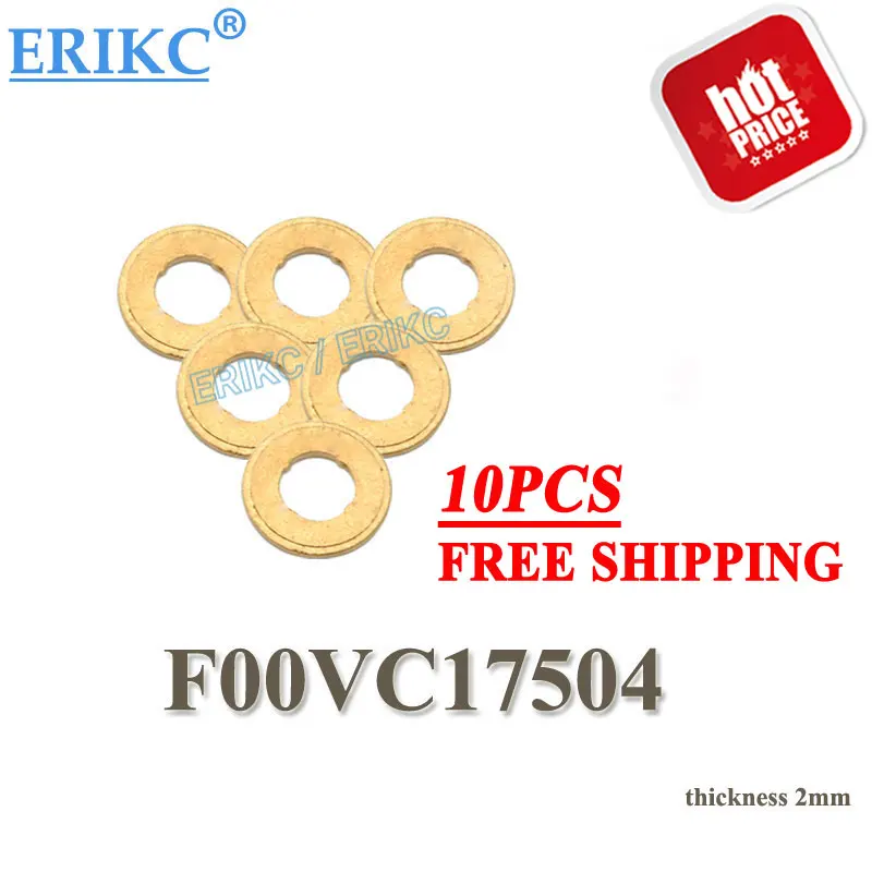 F00VC17504 2mm ERIKC F00VC17505 форсунка Форсунки форсунки медная шайба F 00 в C17 505 медное кольцо F00V C17 505 Толщина: 2,5 мм - Цвет: F00VC17504 2mm