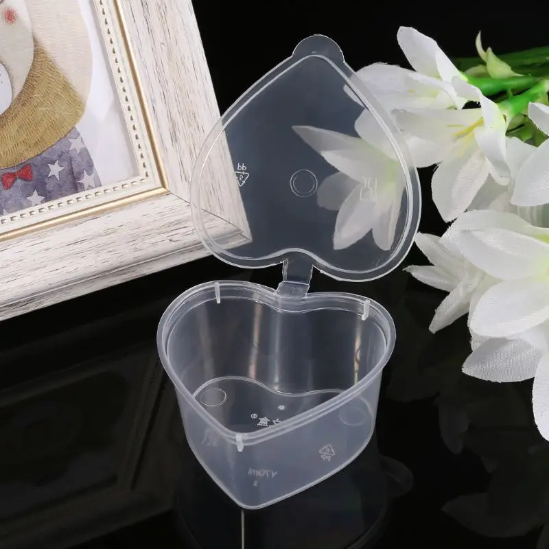 10 шт. одноразовых чашек для выстрела Jello 70 мл контейнер соуса в форме сердца с