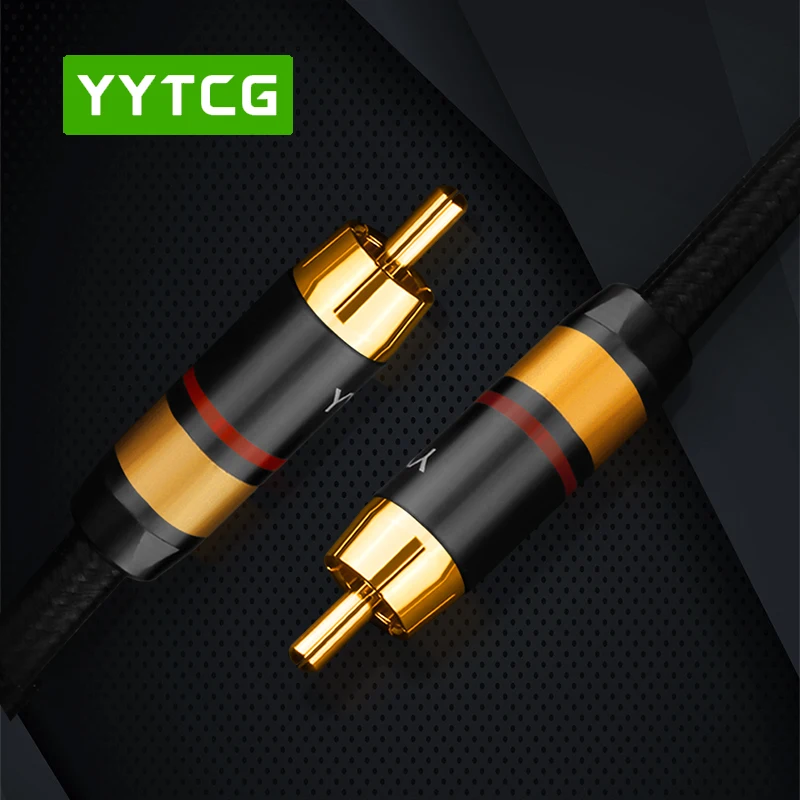 hifi digital audio coaxial cable od7 0 premium stereo audio rca to rca male coaxial cable speaker hifi subwoofer cable av tv free global shipping