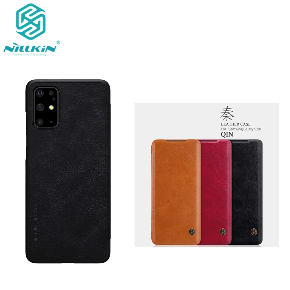

10 шт./лот, оптовая продажа, кожаный чехол-Бумажник серии NILLKIN Qin для Samsung Galaxy S20 + чехол из натуральной кожи