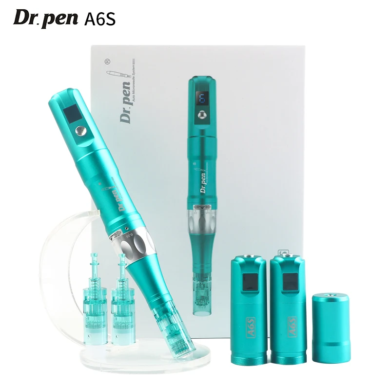 Dr. pen Ultima A6S  With 2 pcs Needles Wireless Professional Derma Pen Electric Skin Care Device Microneedling Machine