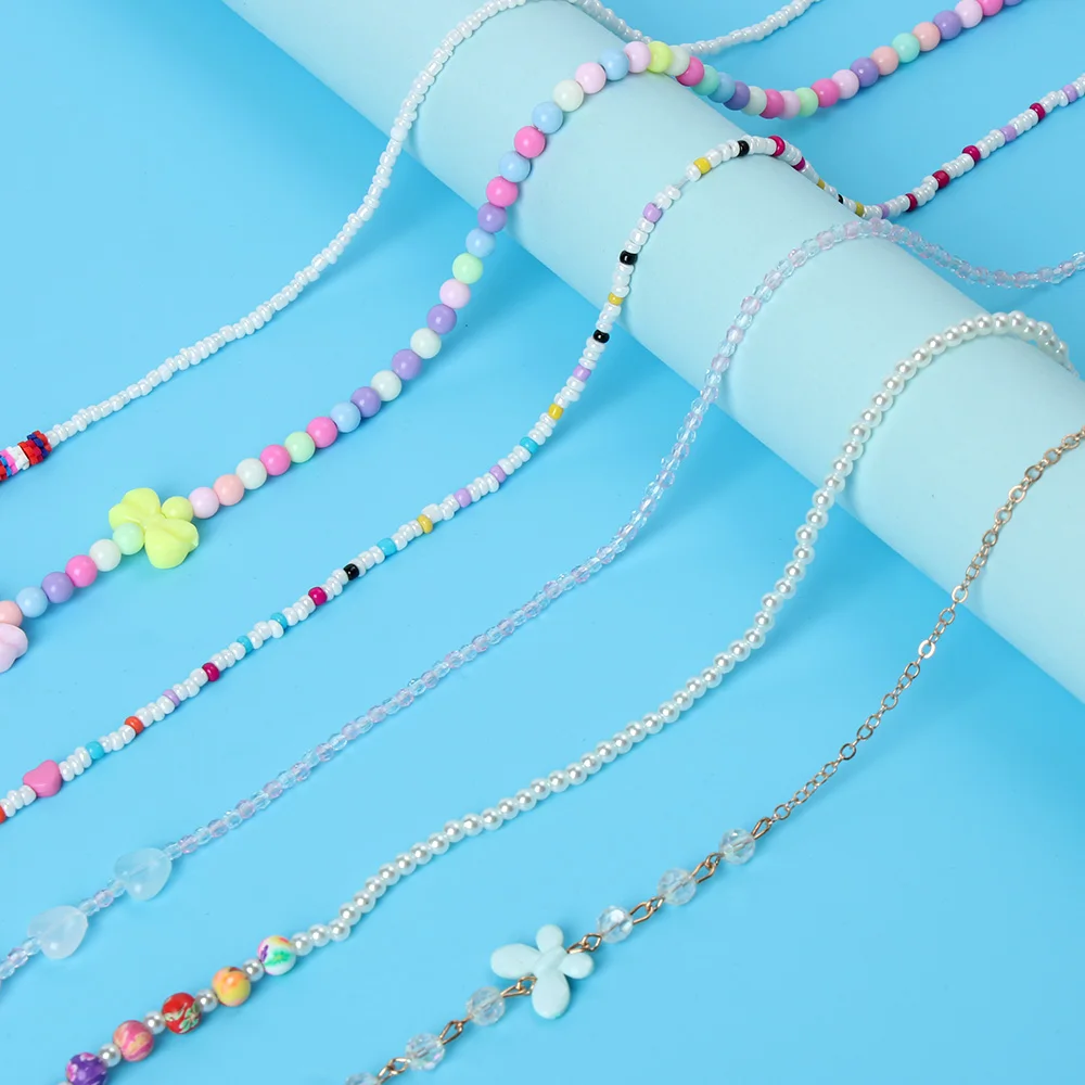 

Fashion Acrylic Glasses Chains Necklace Colorful Children Glasses Cord Lanyard Student Strap Anti-slip Eyewear Braid Necklace