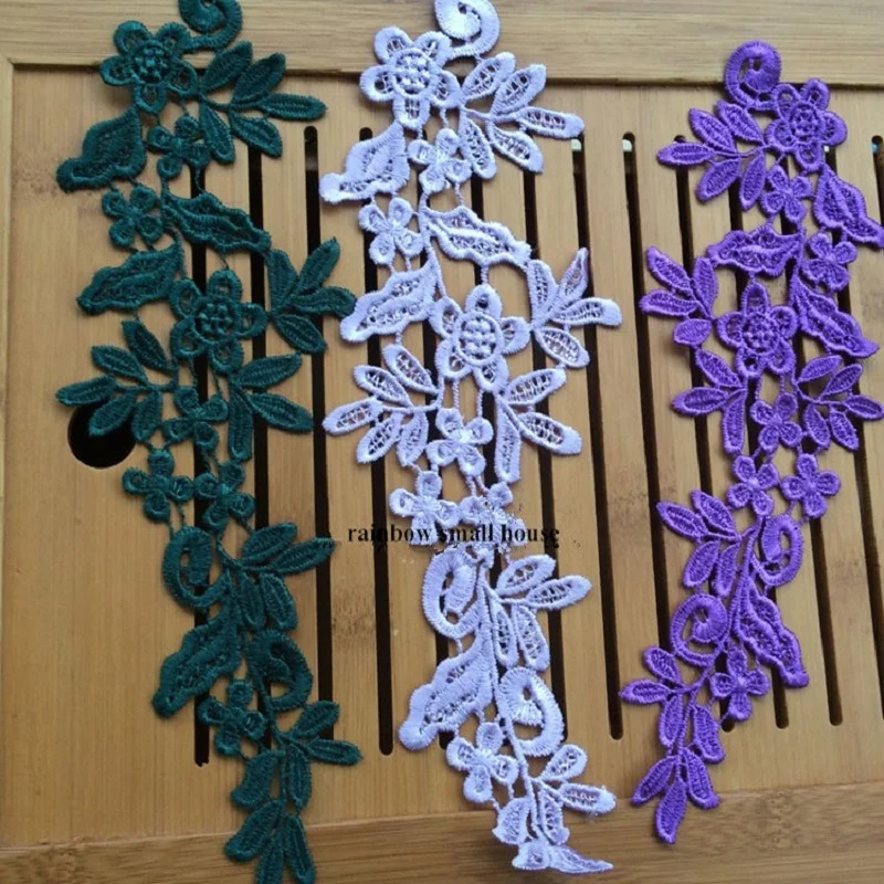 4 шт./2 пары декоративная Кружевная аппликация 25 Х9 см | Дом и сад