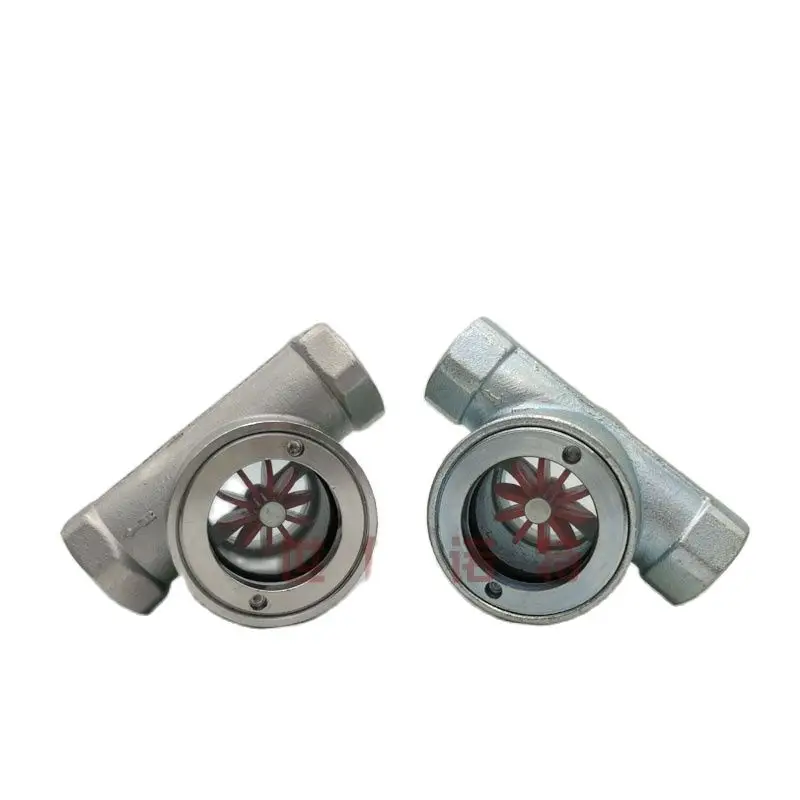 SG-YL11-1 Eccentric Impeller Water Flow Indicator 3/8" 1/2" 3/4" 1" -2" Female Window Sight Glass Flow Indicator with Impeller