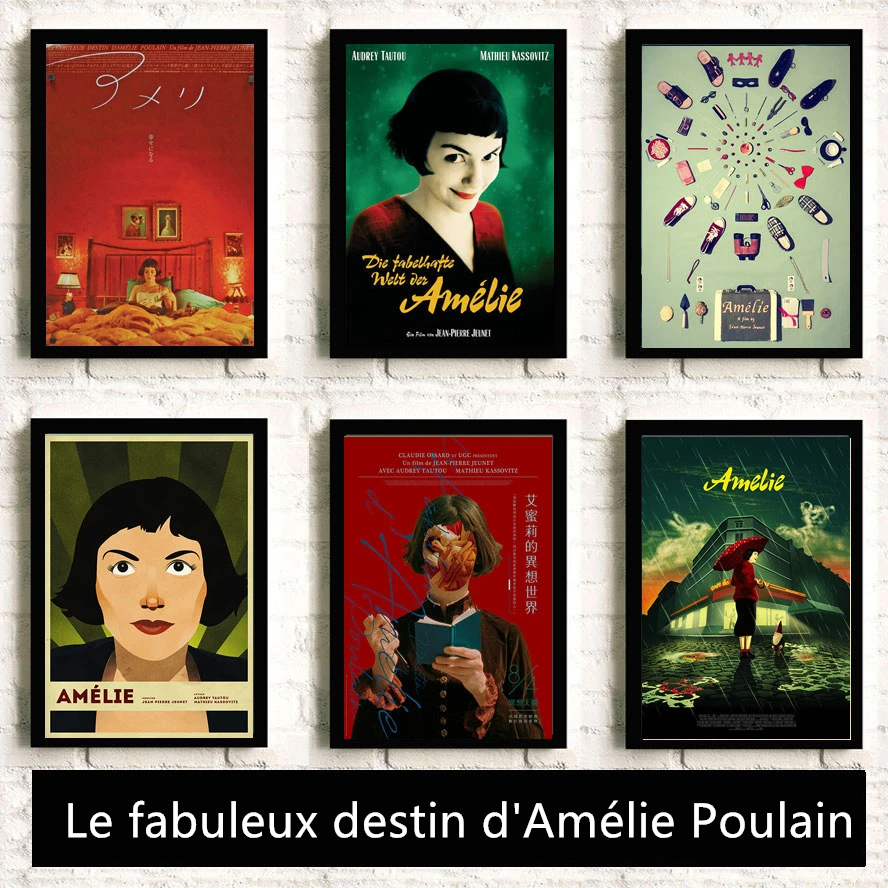 

Posters Prints Movie Art French Movie Amelie Wall Kids Room Nordic Canvas Paintings Black White Modular Home Decor Pictures
