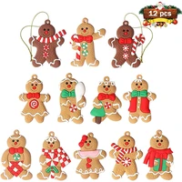 1 set gingerbread man ornaments for xmas tree decorations 7 5cm tall gingerman hanging charms xmas tree ornament holiday decor