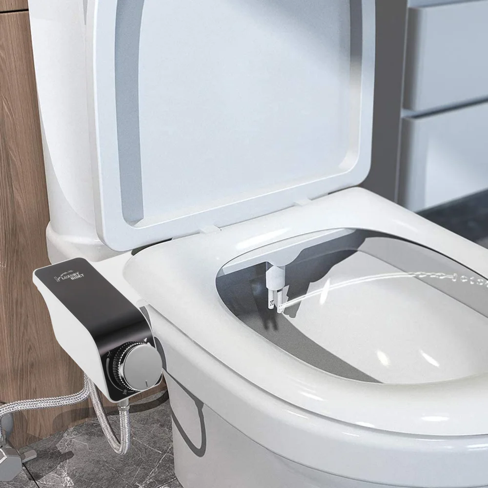 

Ultra-slim Bidet Sprayer Non-electric Dual Nozzle Fresh Water Sprayer Bidet