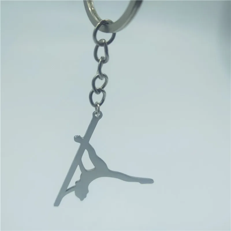 Новинка подвеска Балерина из нержавеющей стали цепочка для ключей лента танцора