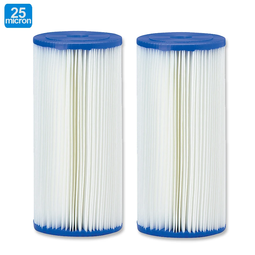 

Coronwater 4.5"x 10" Pleated Polyster Water Filter Cartridge 25 micron for Sediment Water Filter
