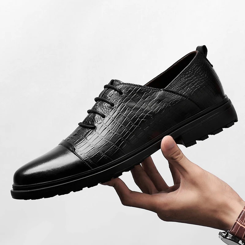 Мужские туфли-Броги из натуральной коровьей кожи деловые и свадебные туфли
