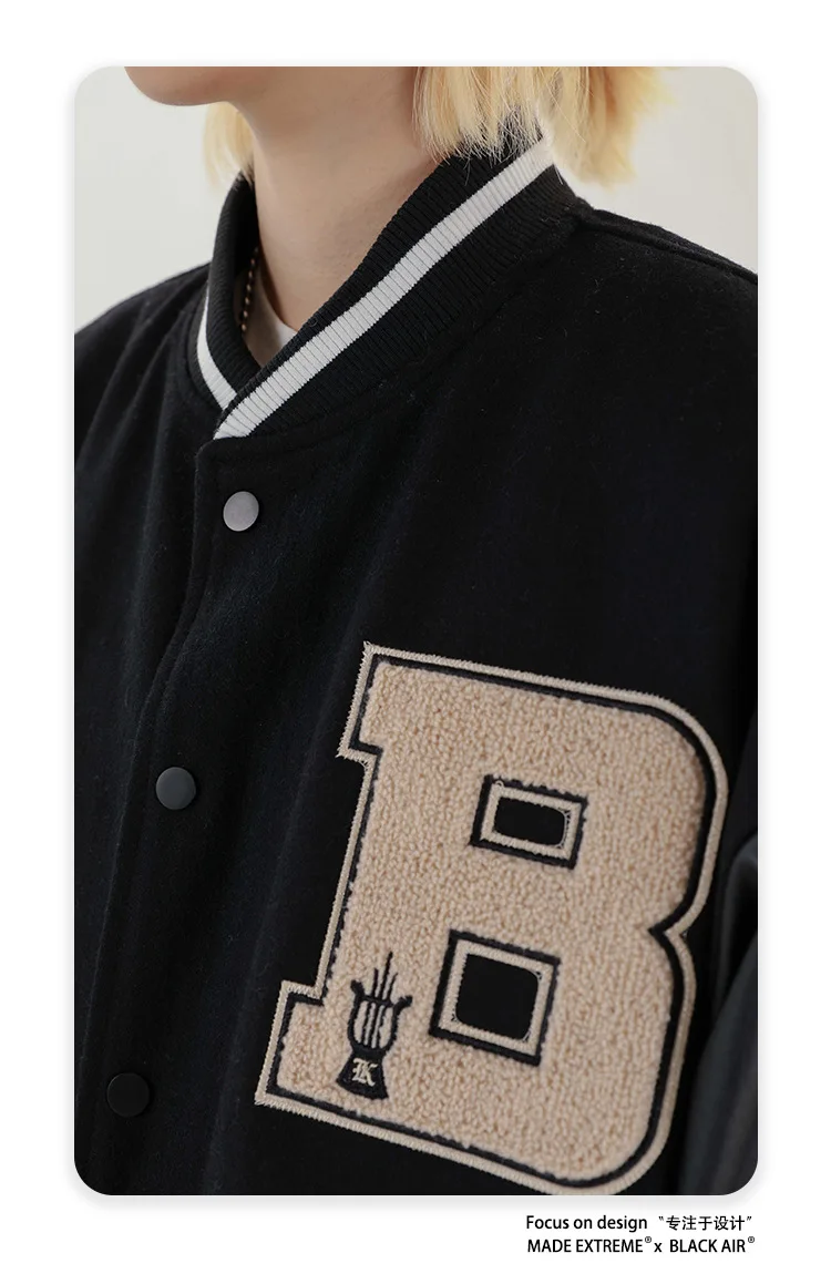 

Hip Hop Baseball Uniform Flocking Printed Jacket Streetwear Loose Patchwork Jacket Men's Tops Women's Jackets Oversized Jackets