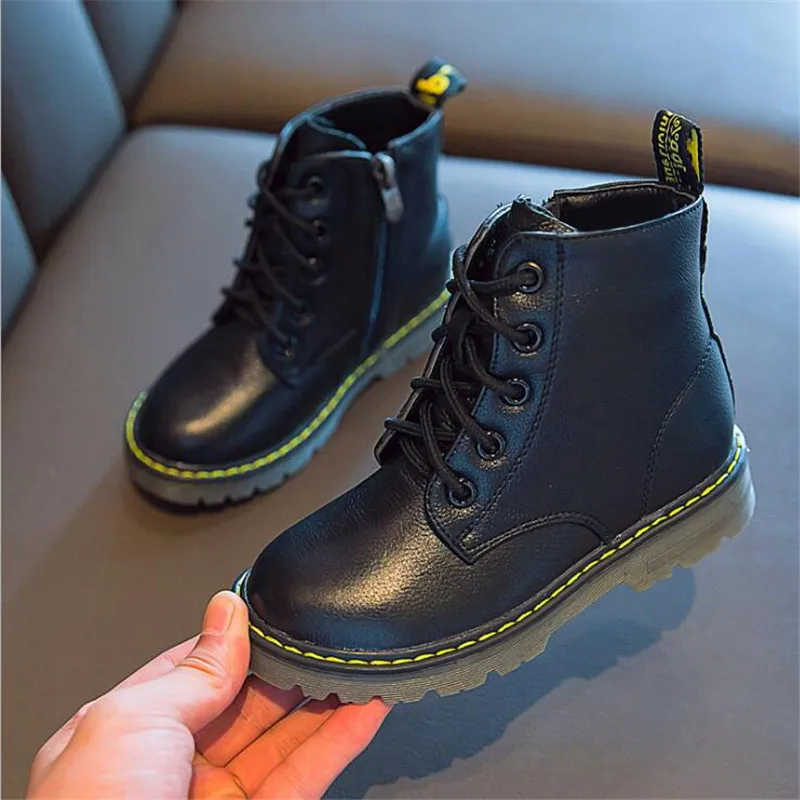 Ботинки для мальчиков и девочек осень зима 2019 новые детские ботильоны из