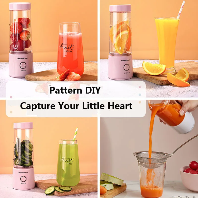 Портативная соковыжималка маленькая Бытовая Мини электрическая для свежести