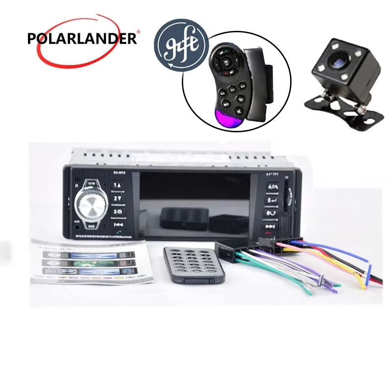 With Rear Camera 1Din Автомагнитола Bluetooth 4," с камерой заднего вида MP4/MP3/MP5 плеер стерео Поддержка TF SD USB MMC Aux-in 1080P HD DC Пульт дистанционного управления - Цвет: With Rear Camera