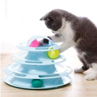 four levels pet cat toy kitten space towel tracks for intelligence training amusement plate cat tunnel pet products dropshipping