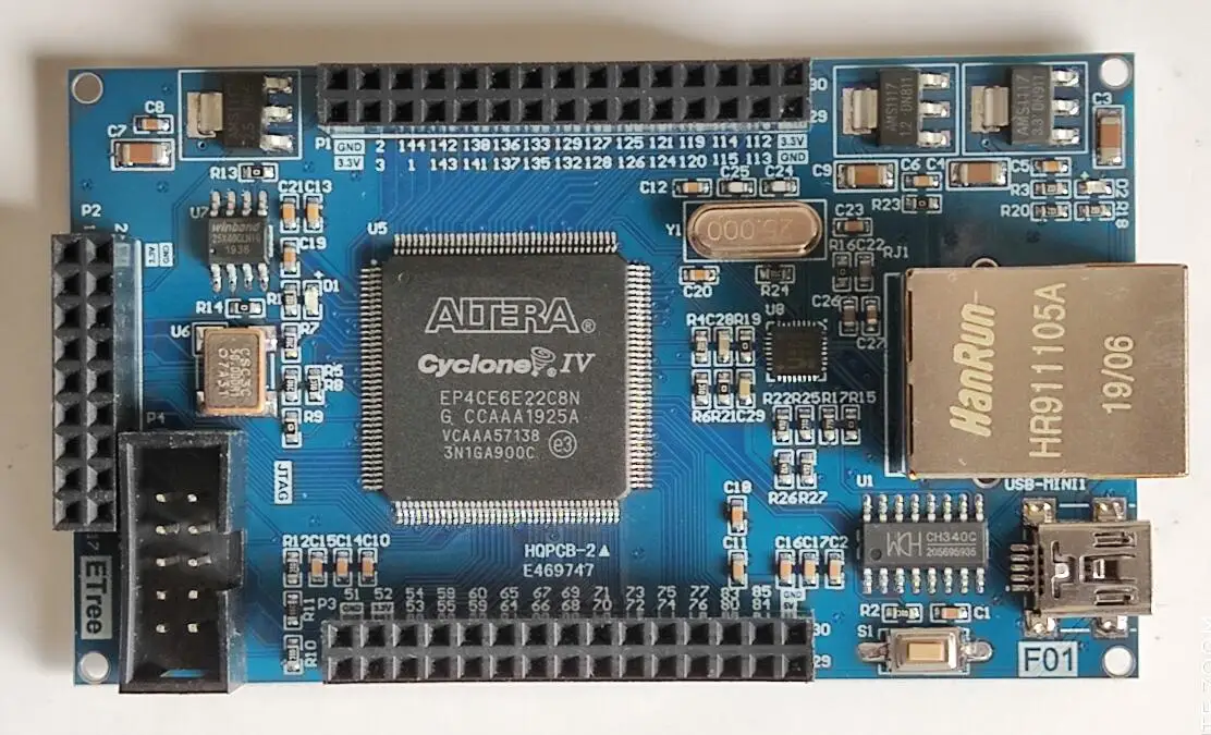 Макетная плата FPGA CMOS-камера RMII Ethernet-камера EP4CE6 Cyclone IV ETree | Электроника