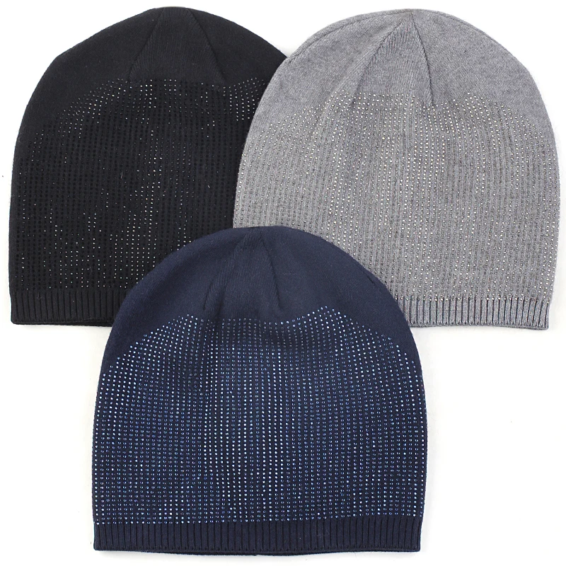 Geebro для взрослых кашемировая шапочка осень-зима теплый череп кепки шапки-бини