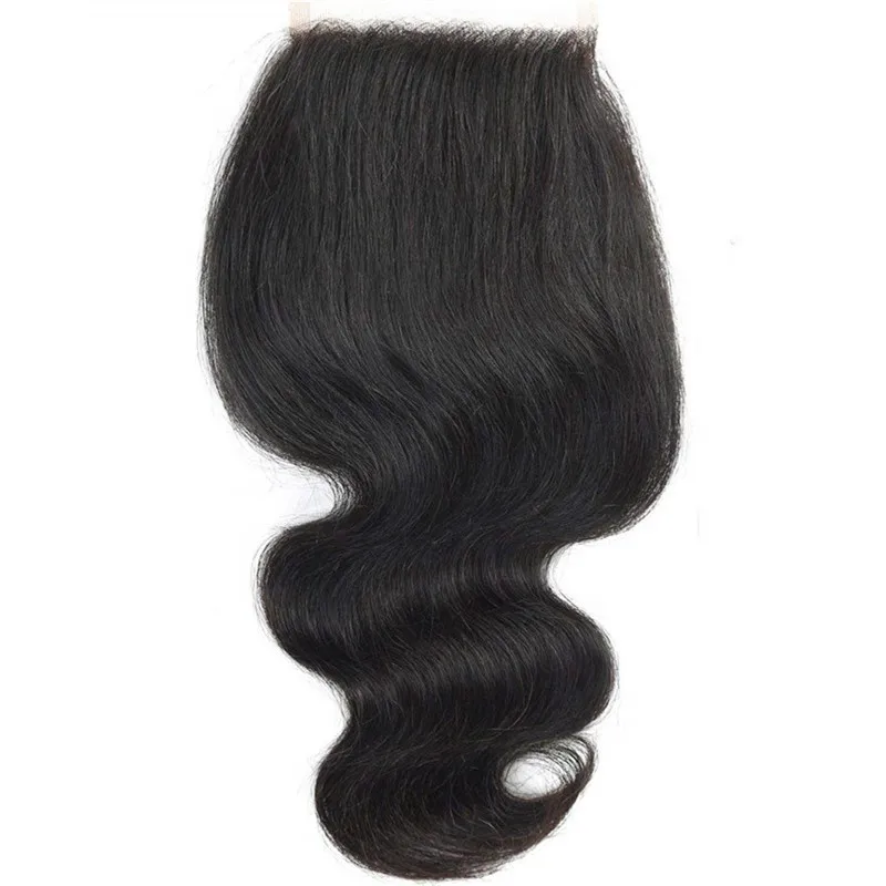 Бразильские виргинские волосы 4 пряди с закрытием объемная волна Бесплатная