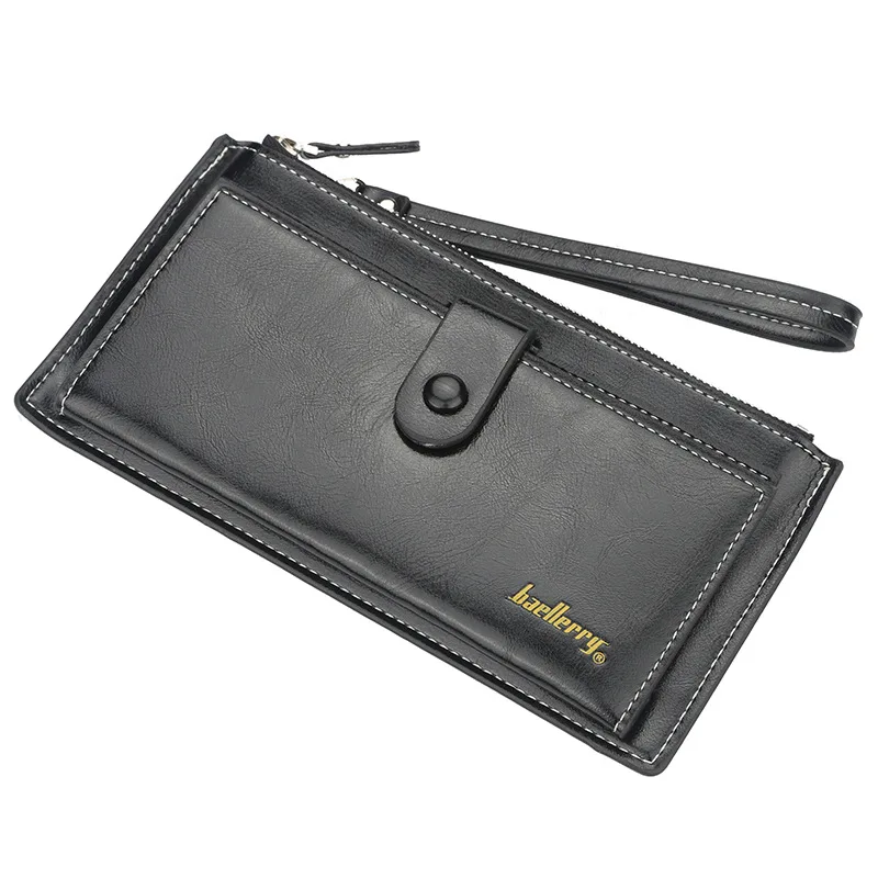 Женские кожаные кошельки на молнии Женский Длинный кошелек для кредитных карт