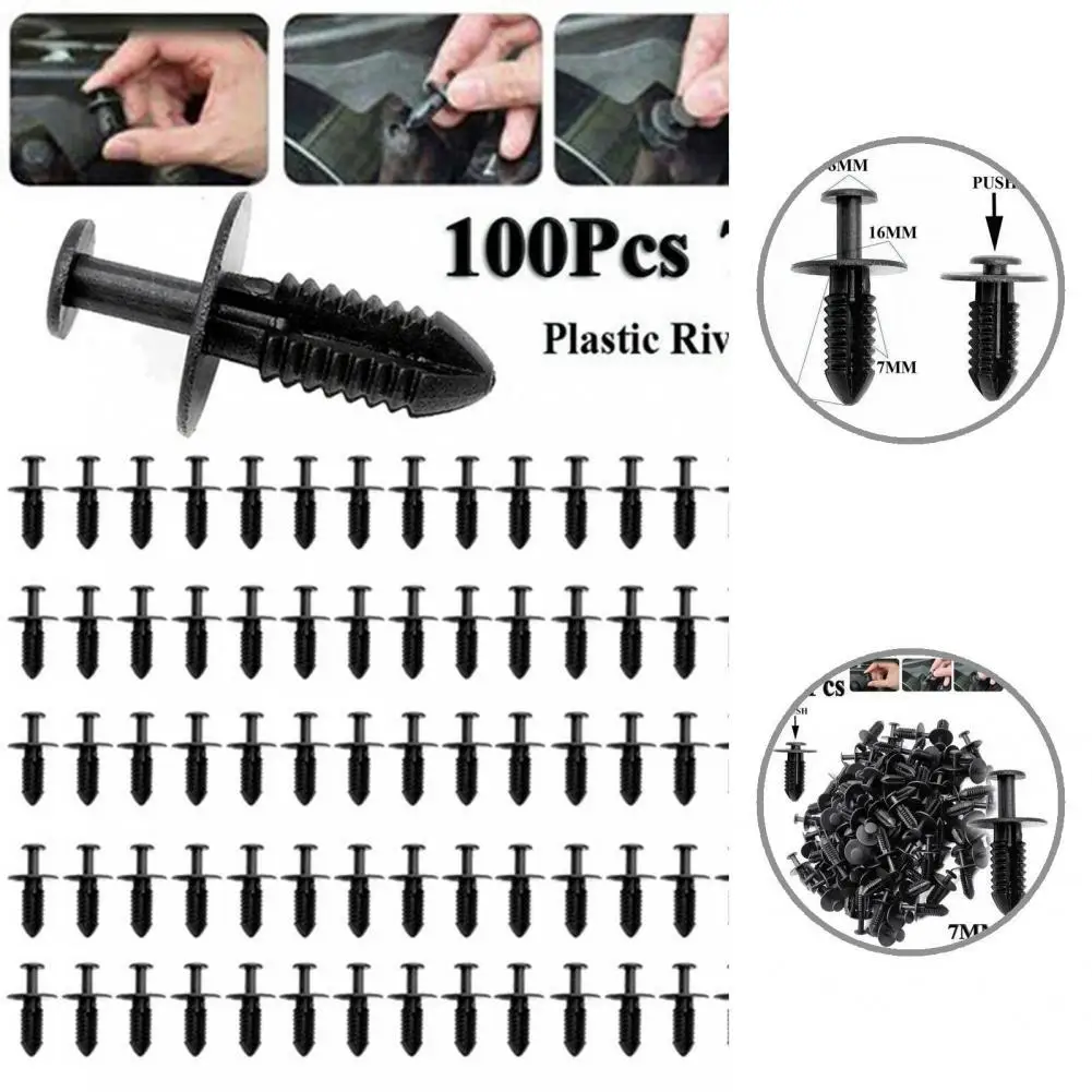 

High-quality Fender Rivet Practical Mini Automotive Push Pin Retainer Push Retainer Fastener Rivet 100Pcs