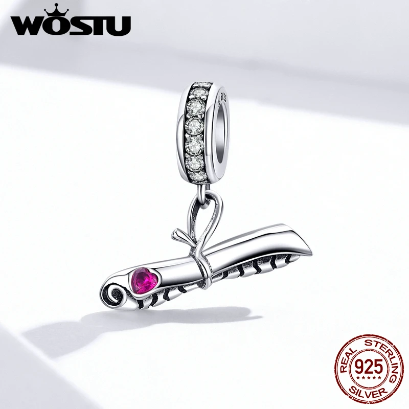 WOSTU подлинные 925 пробы серебряные бусины с надписью Love подходят к оригинальному