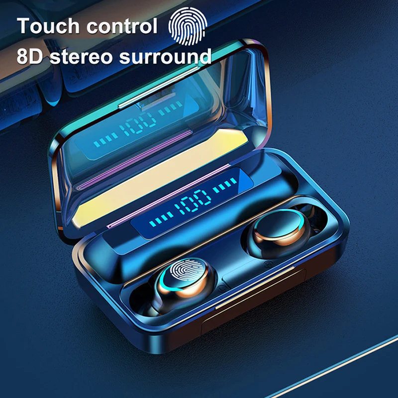 Kowkaka F9 беспроводной Bluetooth 5 0 Earphon TWS светодиодный дисплей наушники HIFI сенсорное