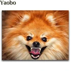 Полноразмерная Алмазная мозаика немецкий шпиц, алмазная вышивка своими руками, вышивка крестиком, Декор, домашняя полноразмерная алмазная живопись, милые животные